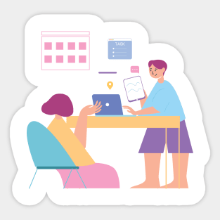 Work From Home Sticker